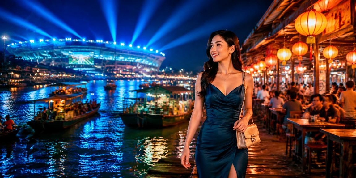 Không khí chợ đêm Cần Thơ rực rỡ gợi lên cảm giác giải trí sôi động khi chơi casino trực tuyến
